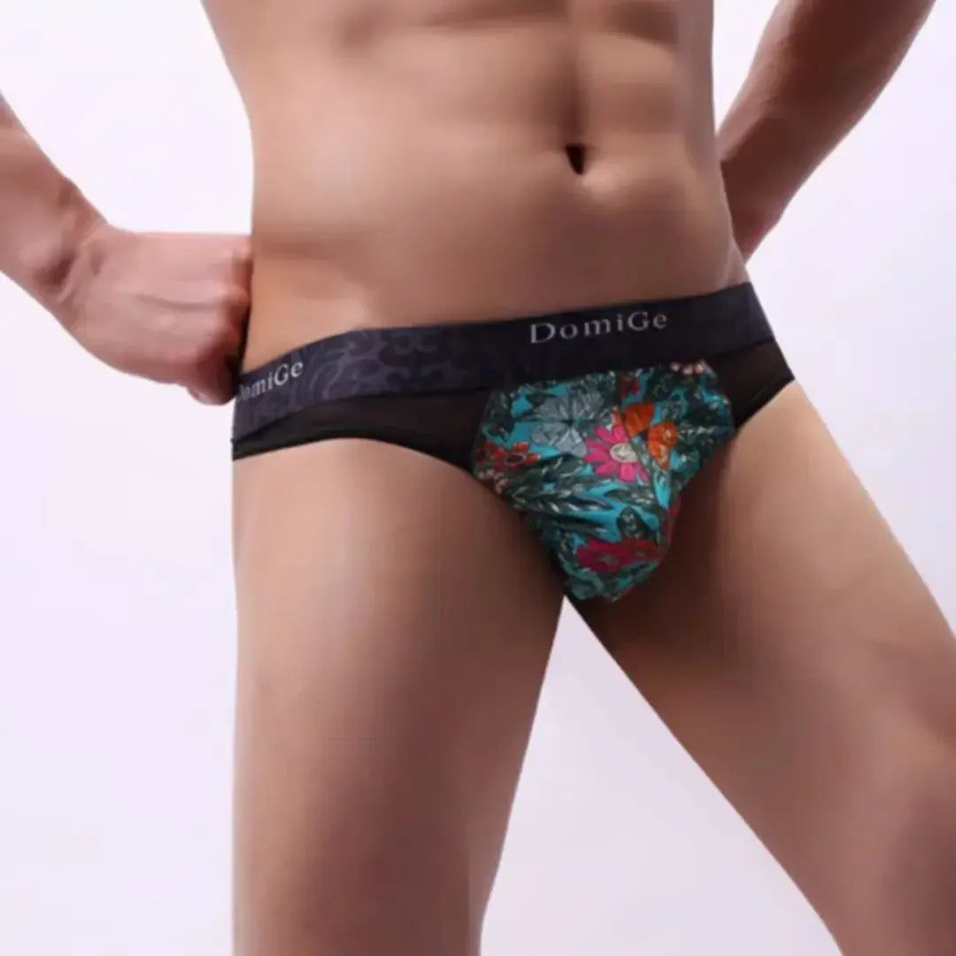 DomiGe DomiGe Men's Modal Thongs Mesh Briefs Sexy Bikini Underwear