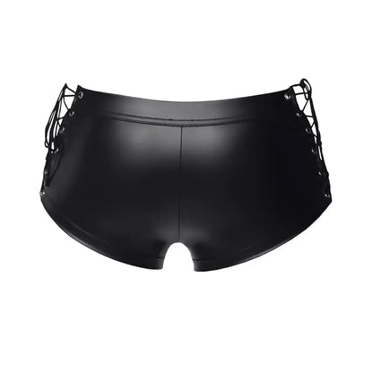 DomiGe DomiGe Men's Sexy Leather Strap Boxers - Open Front