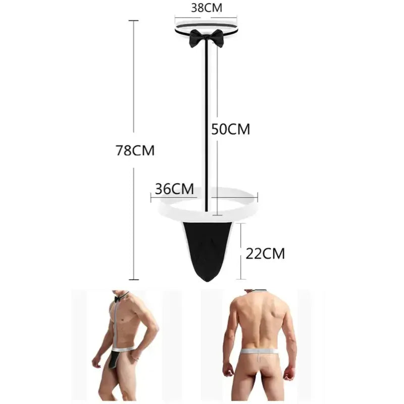 DomiGe DomiGe Men's Sexy Thong Bodysuit - Nightclub Performance Outfit for Gay Men