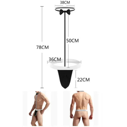 DomiGe DomiGe Men's Sexy Thong Bodysuit - Nightclub Performance Outfit for Gay Men