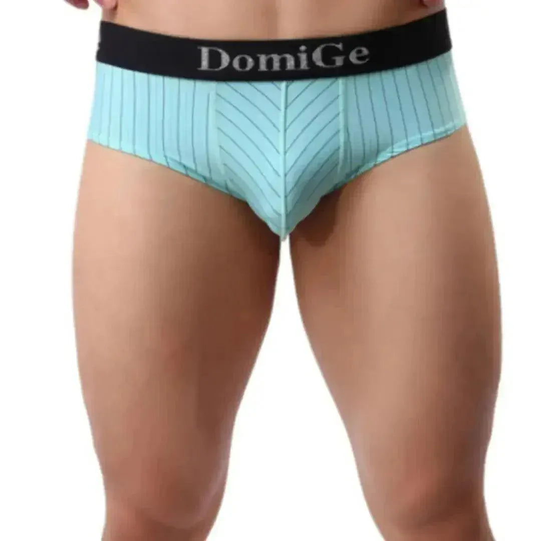 DomiGe DomiGe Men's Striped Trunks Ice Silk Pouch Male Sexy Underwear