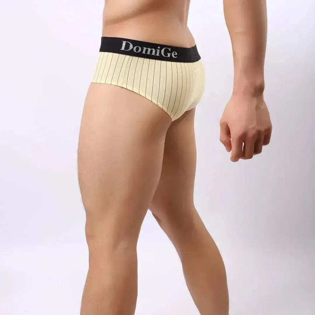 DomiGe DomiGe Men's Striped Trunks Ice Silk Pouch Male Sexy Underwear