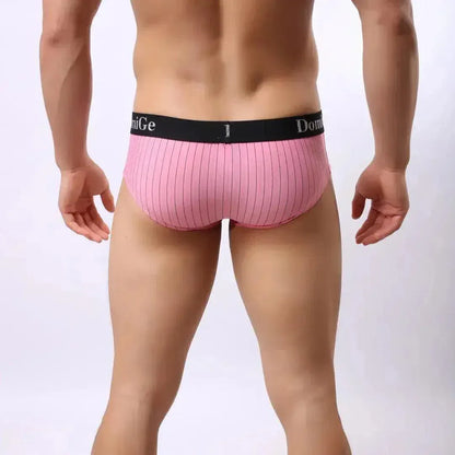 DomiGe DomiGe Men's Striped Trunks Ice Silk Pouch Male Sexy Underwear