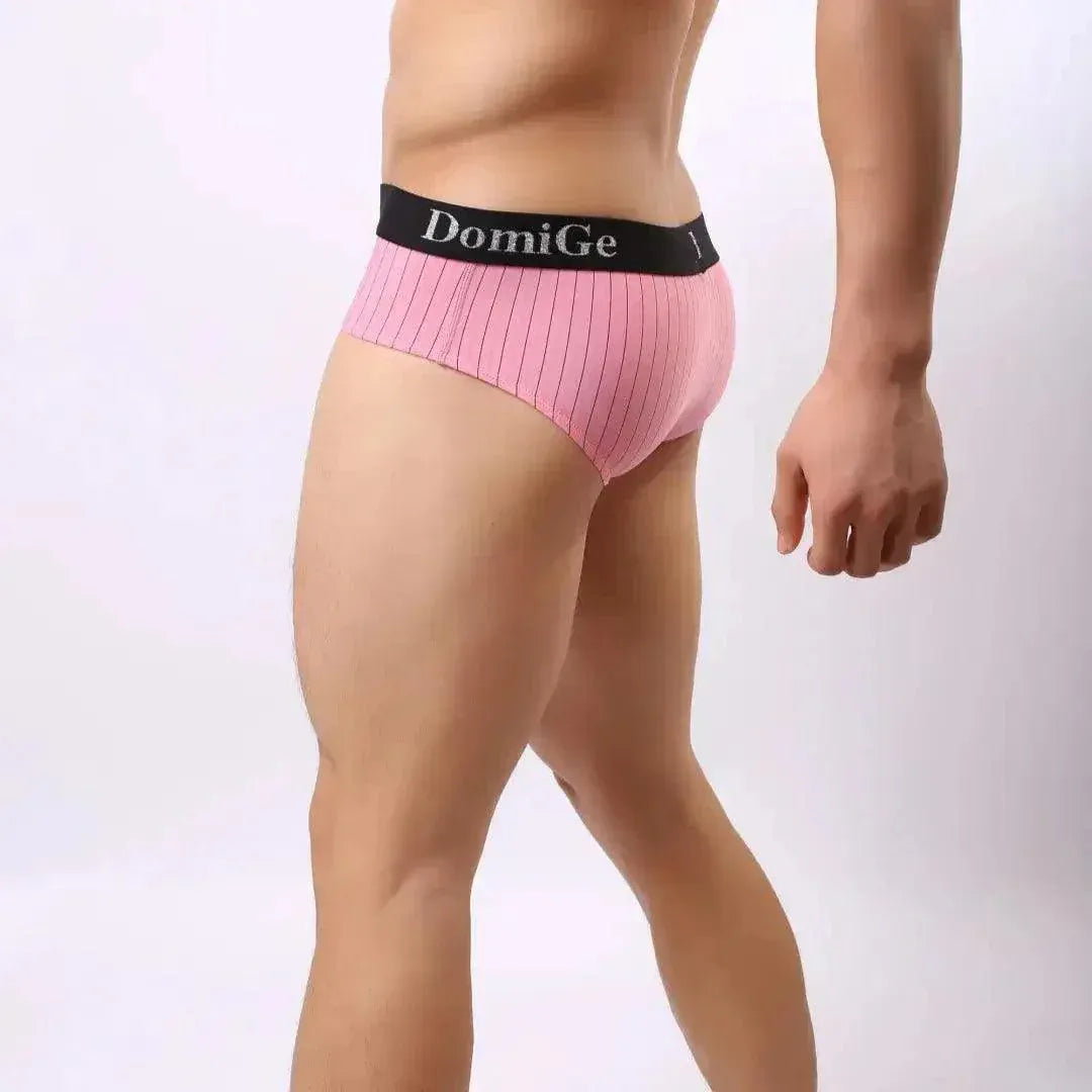 DomiGe DomiGe Men's Striped Trunks Ice Silk Pouch Male Sexy Underwear