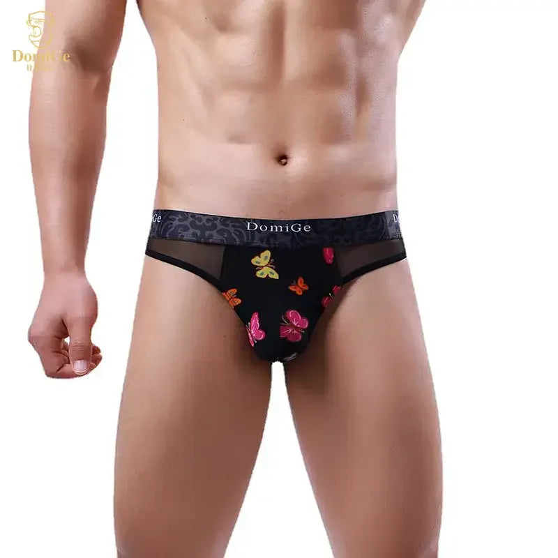 DomiGe DomiGe Men's Thongs Mesh Briefs Modal Sexy Bikini Underwear