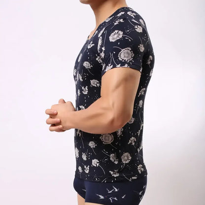 DomiGe DomiGe Men's Undershirt Modal O-Neck Short Sleeve Undershirt