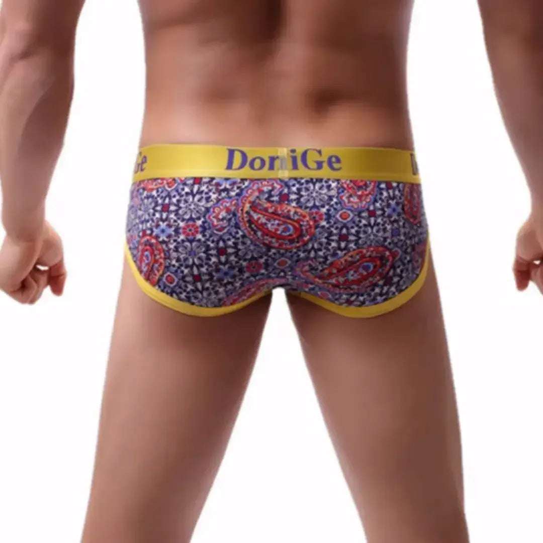 DomiGe DomiGe Men's Underwear, Red Paisley Print Briefs for Men