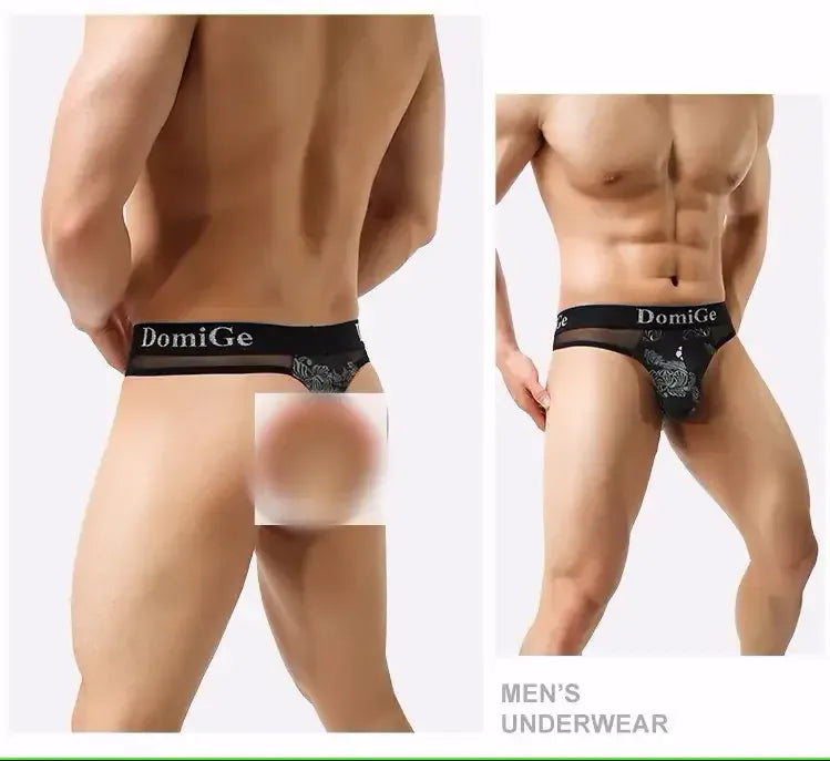 DomiGe DomiGe Mesh Cotton Underwear for Men Sexy Male Thongs