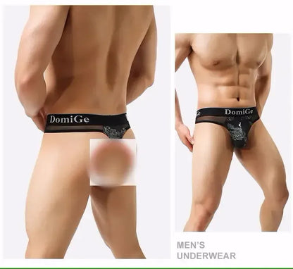 DomiGe DomiGe Mesh Cotton Underwear for Men Sexy Male Thongs