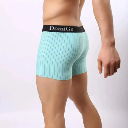 DomiGe DomiGe Striped Boxers Short Male Sheer Net Underwear