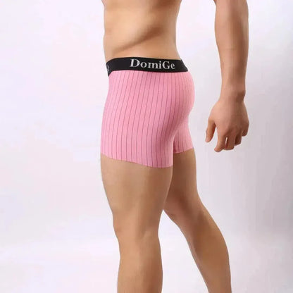 DomiGe DomiGe Striped Boxers Short Male Sheer Net Underwear