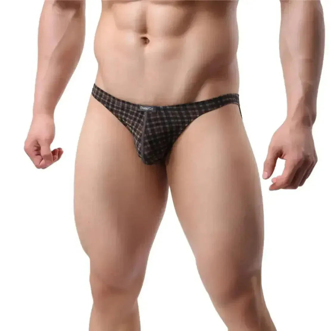 DomiGe DomiGe Undies for Men Low-Rise Briefs Hot Sell Plaid Underwear