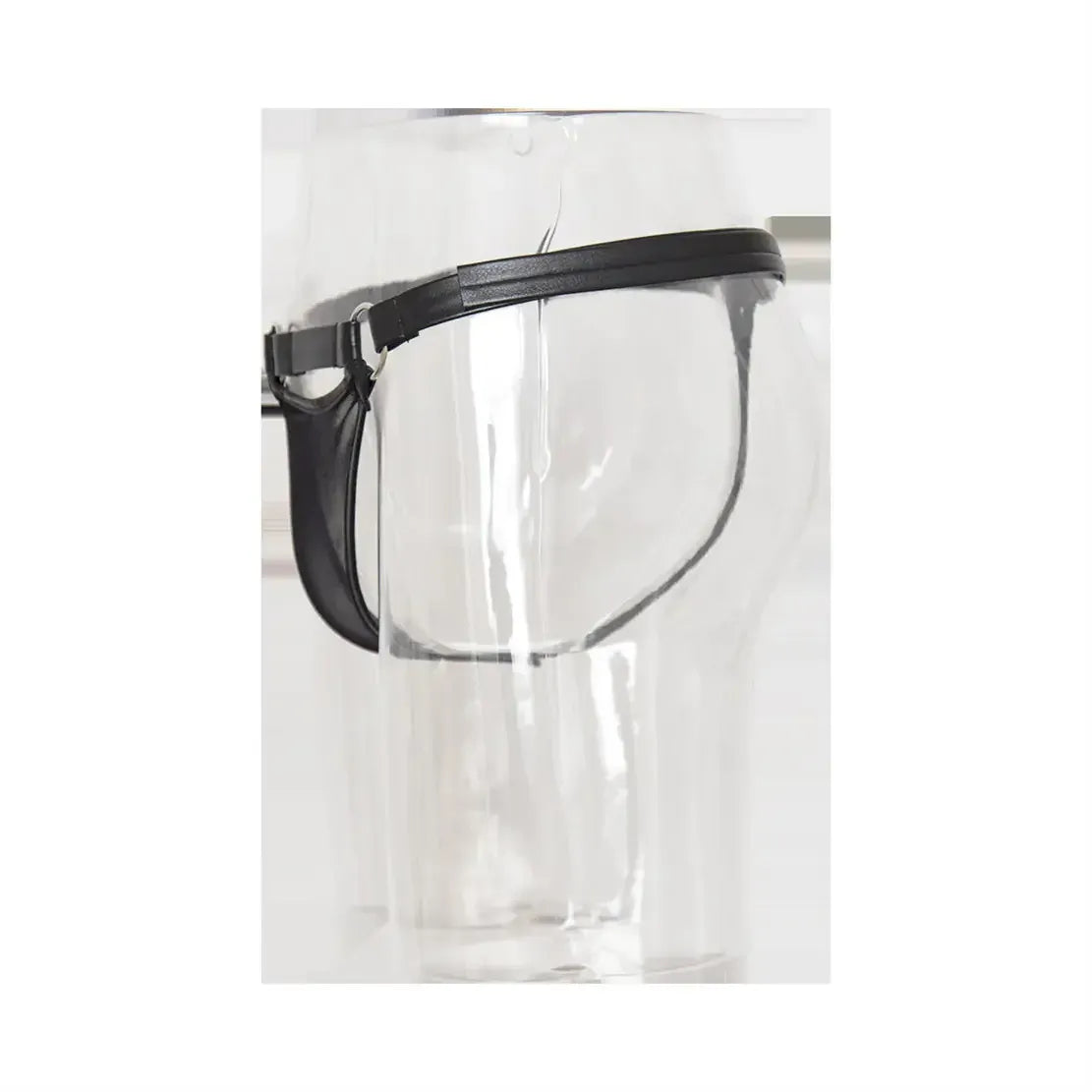 DomiGe Men's Leather BDSM Briefs with Metal Accents - Sexy Underwear for Male Bondage & Fetish Wear