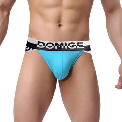 DomiGe Men's Underwear Briefs with Silver Logo Waistband - His Inwear