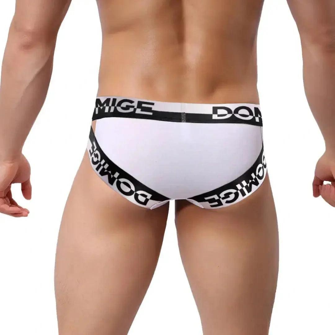 DomiGe Men's Underwear Briefs with Silver Logo Waistband - His Inwear