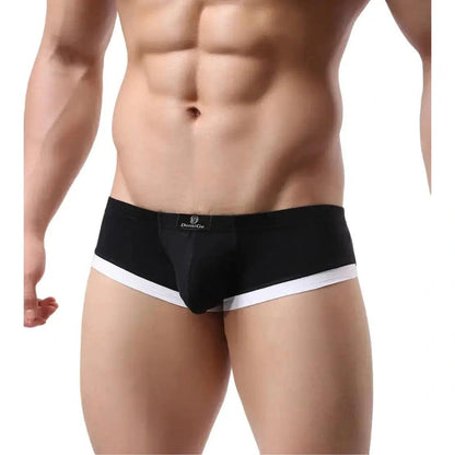 DomiGe Men's Undies Low-Rise Trunks with U-Pouch and Seamless Rear Design - His Inwear