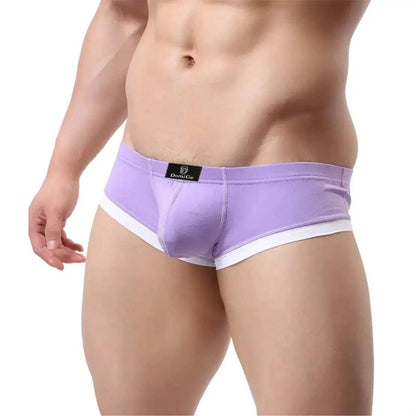 DomiGe Men's Undies Low-Rise Trunks with U-Pouch and Seamless Rear Design - His Inwear