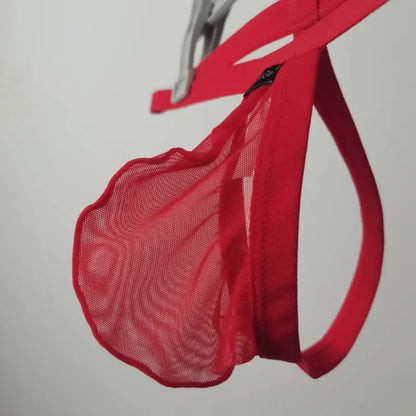 DomiGe Thongs for Men DomiGe Men's Thongs Underwear - Breathable Mesh G-String Low Rise Sexy Thong