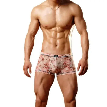 Dominik Dominik Men’s Boxers - Soft Lyocell Blend, Rust Print, Enhanced Support