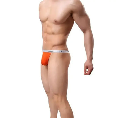 Dominik Dominik Men's Thong Underwear - Deep Orange, Modal Blend, Slim Fit