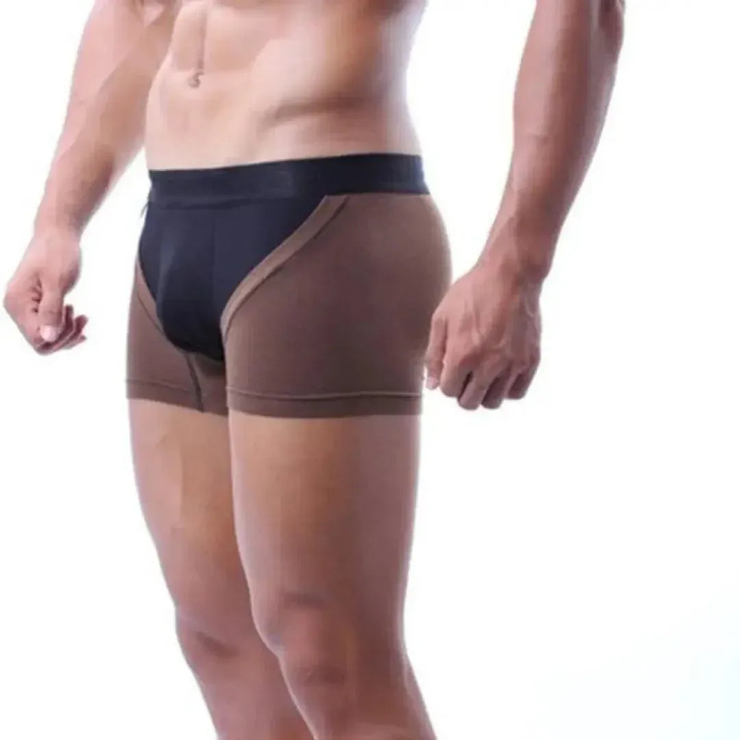Dominik Dominik Men's V-Shaped Boxer Briefs - Elegant Mid-Waist Underwear