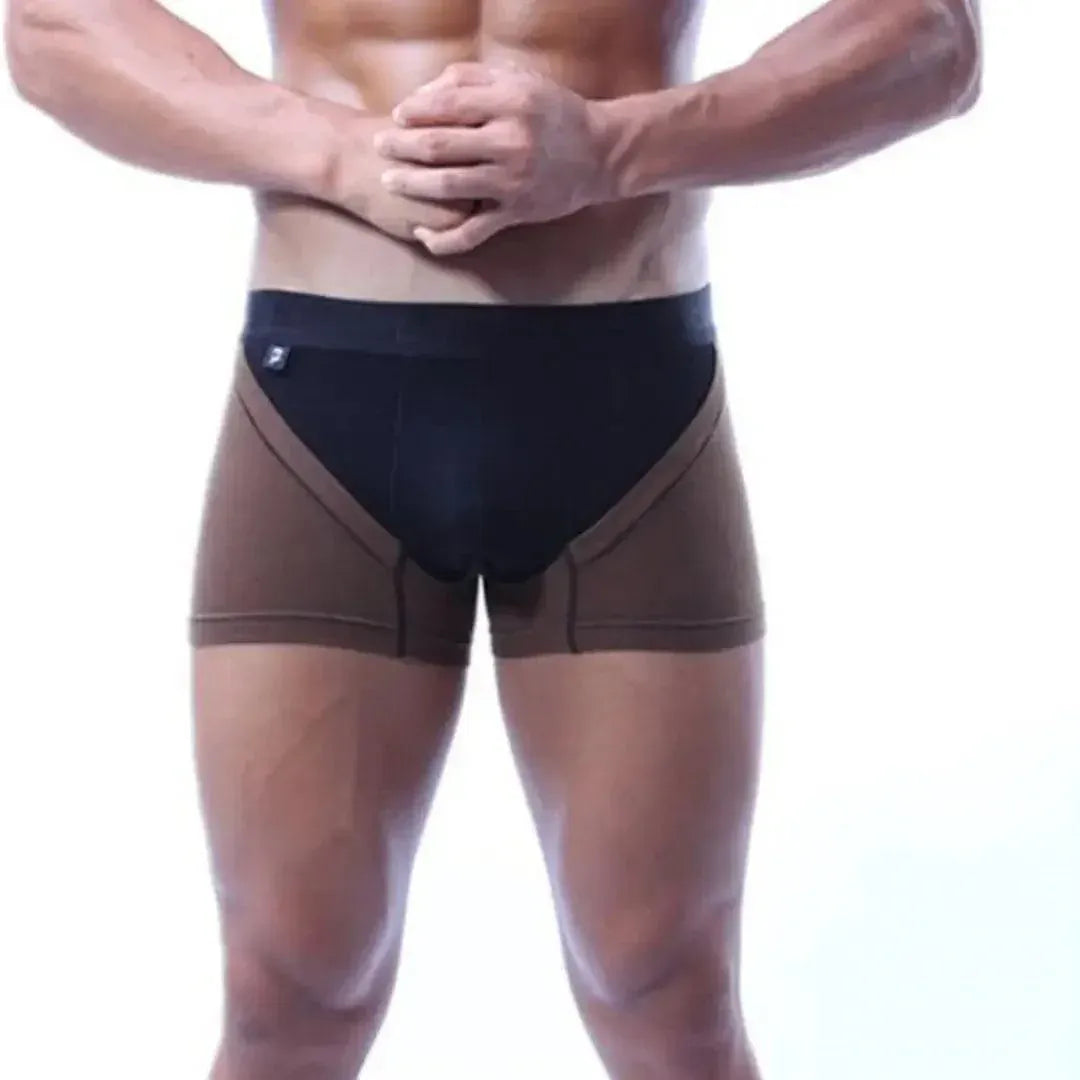 Dominik Dominik Men's V-Shaped Boxer Briefs - Elegant Mid-Waist Underwear