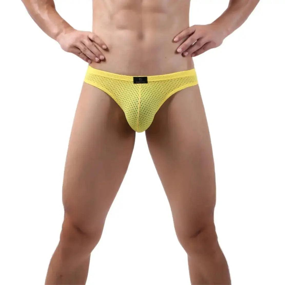 Dynamic Fit Mesh Men's Thong: Sleek, Breathable Comfort Male G-String - His Inwear