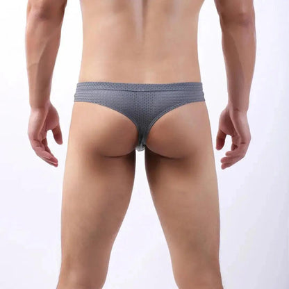 Dynamic Fit Mesh Men's Thong: Sleek, Breathable Comfort Male G-String - His Inwear