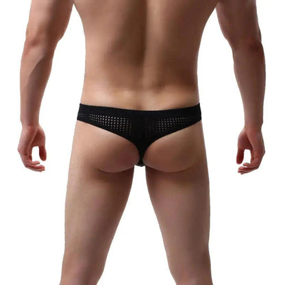 Dynamic Fit Mesh Men's Thong: Sleek, Breathable Comfort Male G-String - His Inwear