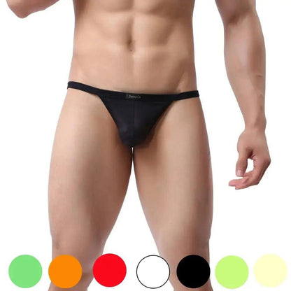 Ice Silk Men's Low-Rise Thong Male T-Back: Sleek Comfort & Superior Craftsmanship T-Back for Man - His Inwear