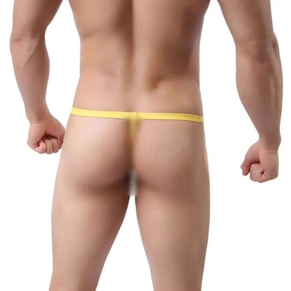 Ice Silk Men's Low-Rise Thong Male T-Back: Sleek Comfort & Superior Craftsmanship T-Back for Man - His Inwear