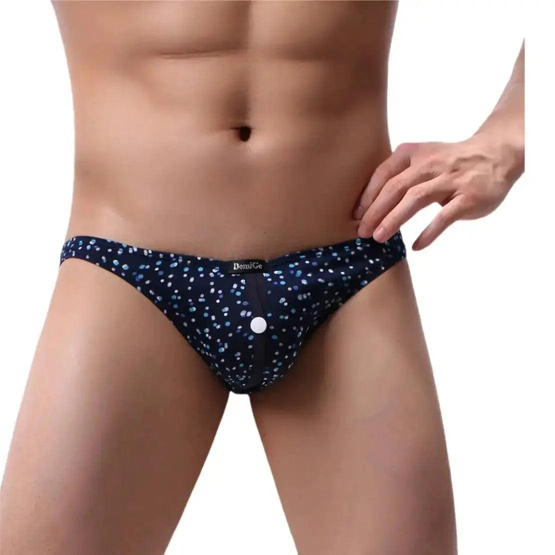 Men's Briefs with Flexible Waistband and Easy-Access Front Button - His Inwear