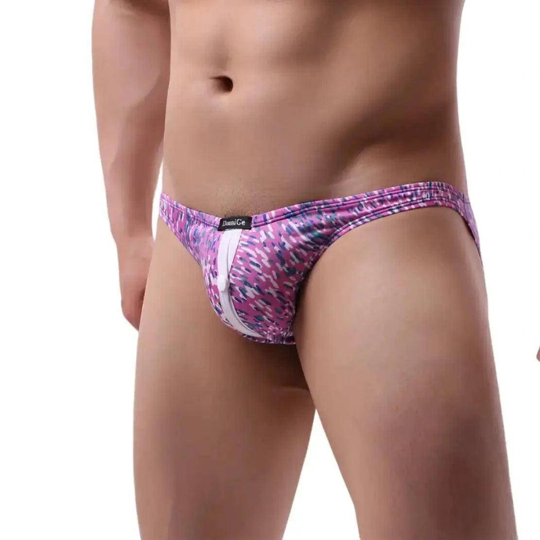 Men's Briefs with Flexible Waistband and Easy-Access Front Button - His Inwear