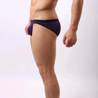 Men's Comfort-Fit Modal Low-Rise Briefs with Embossed Logo Waistband Male Underwear - His Inwear