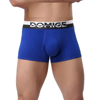 Men's Cotton Boxer Briefs with Silver Waistband and Turtle Shell Design Male Underwears - His Inwear