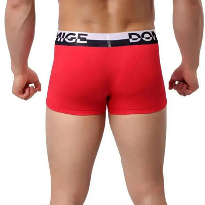 Men's Cotton Boxer Briefs with Silver Waistband and Turtle Shell Design Male Underwears - His Inwear