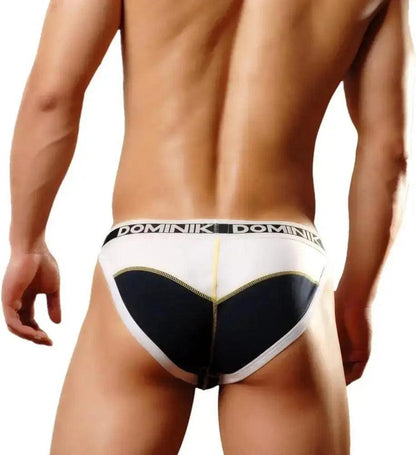 Men's Cotton Sexy Contour Pouch Love Back Briefs Underwear - His Inwear