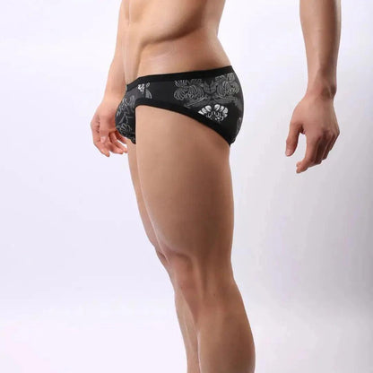 Men's Cotton Stretch Briefs with Elastic Waistband and Contoured Pouch Design Male Underwear - His Inwear