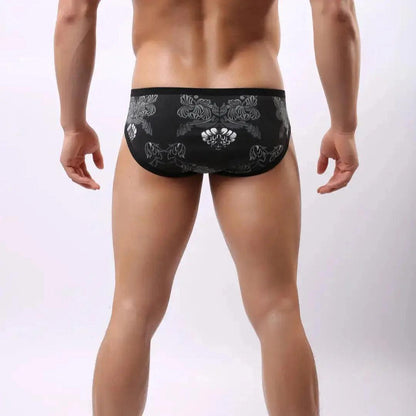 Men's Cotton Stretch Briefs with Elastic Waistband and Contoured Pouch Design Male Underwear - His Inwear