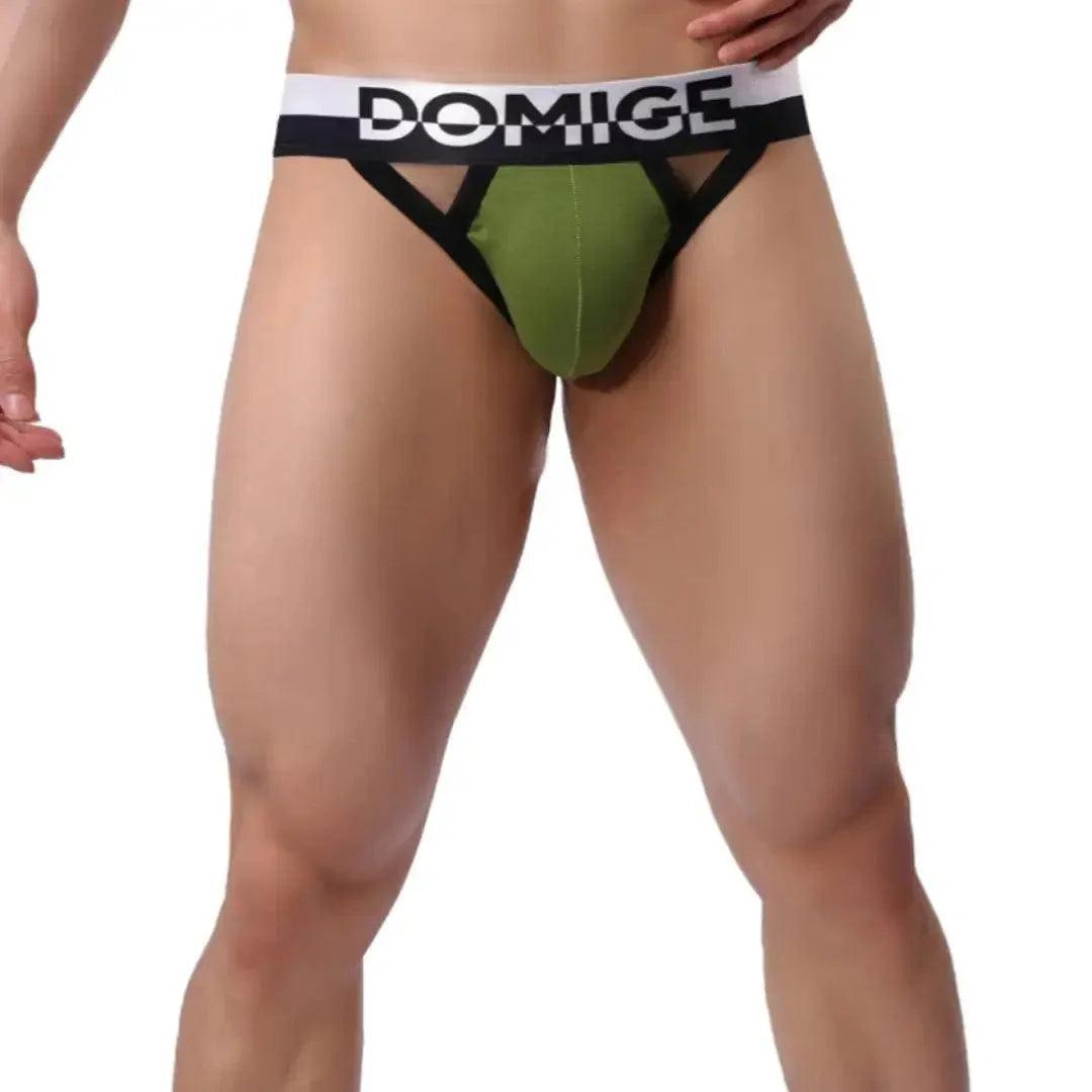 Men's Cotton Stretch Jockstraps with Silver Logo Waistband - Engineered Male Thongs - His Inwear