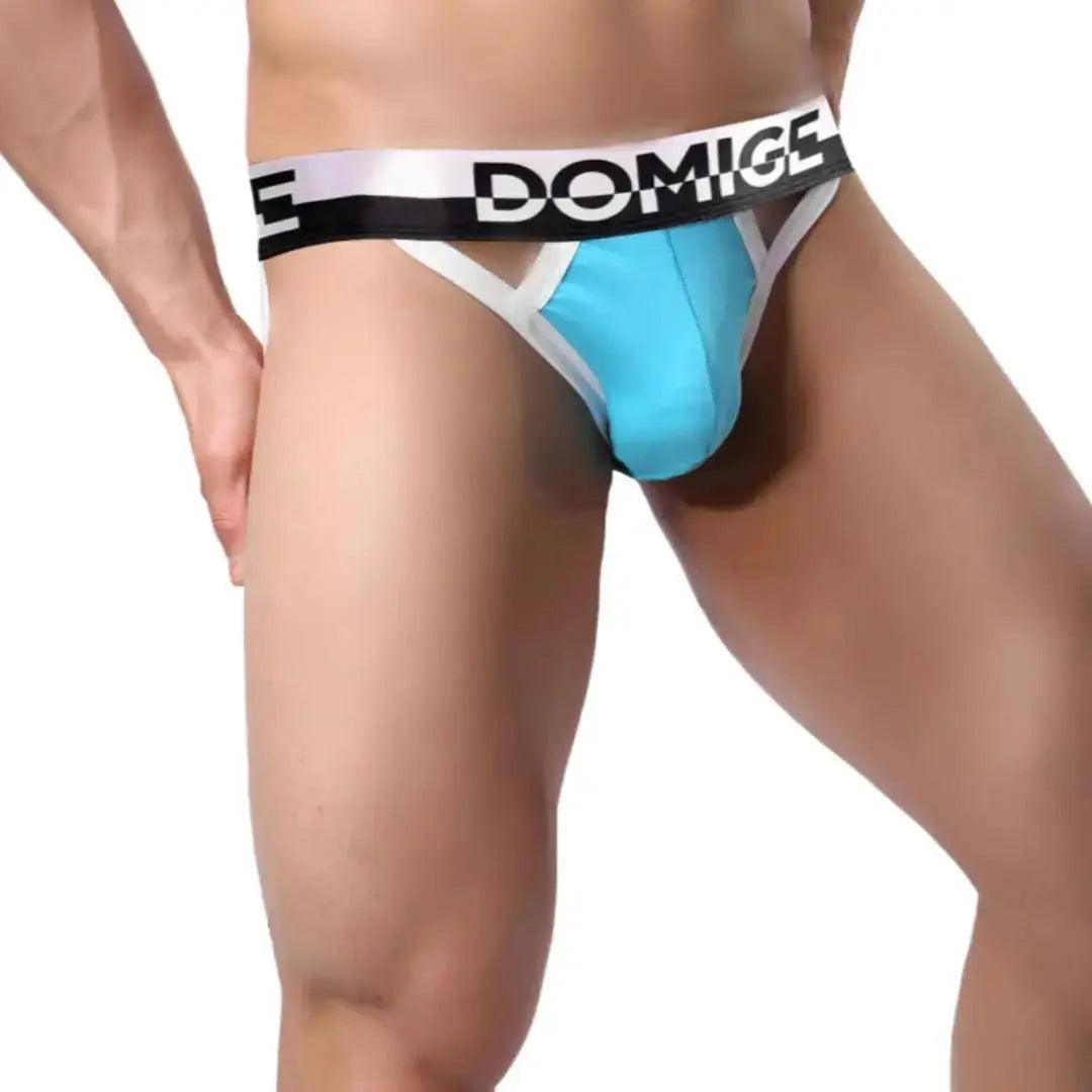 Men's Cotton Stretch Jockstraps with Silver Logo Waistband - Engineered Male Thongs - His Inwear