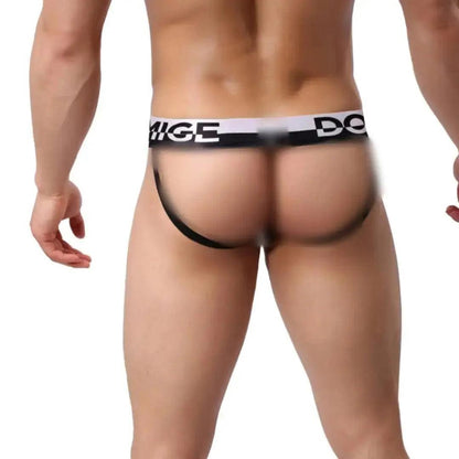 Men's Cotton Stretch Jockstraps with Silver Logo Waistband - Engineered Male Thongs - His Inwear