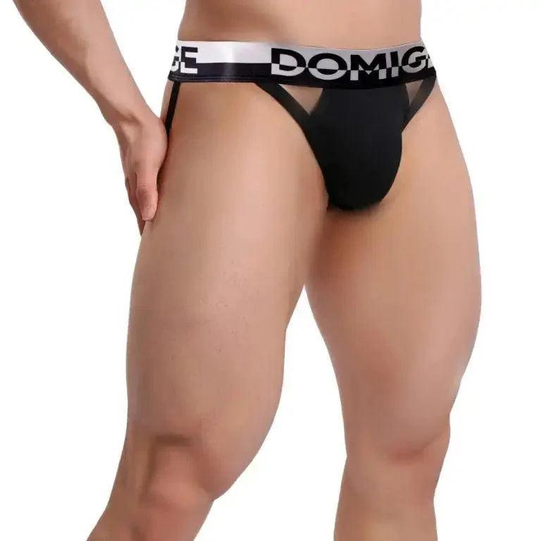 Men's Cotton Stretch Jockstraps with Silver Logo Waistband - Engineered Male Thongs - His Inwear