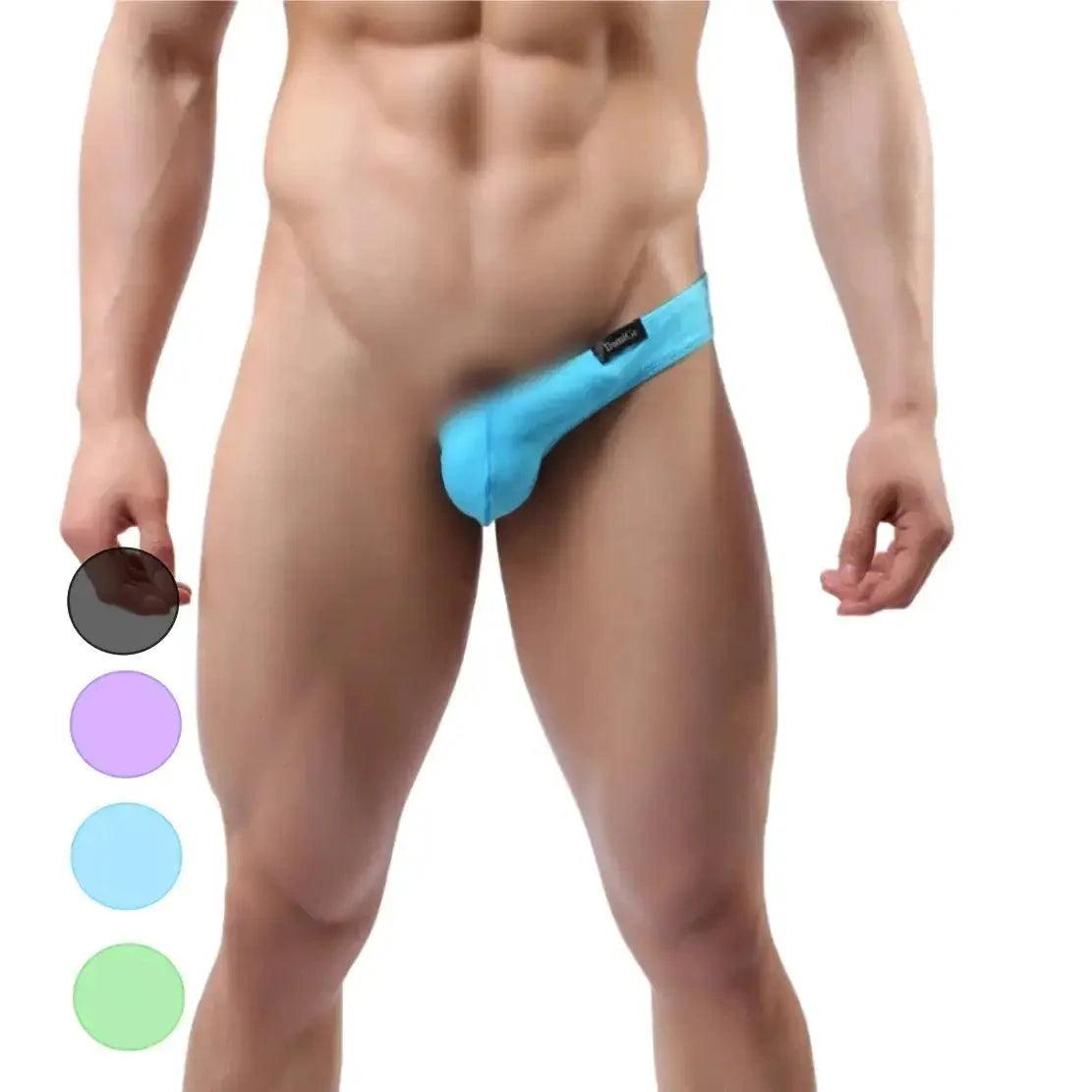 Men's Cotton Thong with Side Personality Strap - Bold and Seductive Design Male Sexy Lingeries - His Inwear