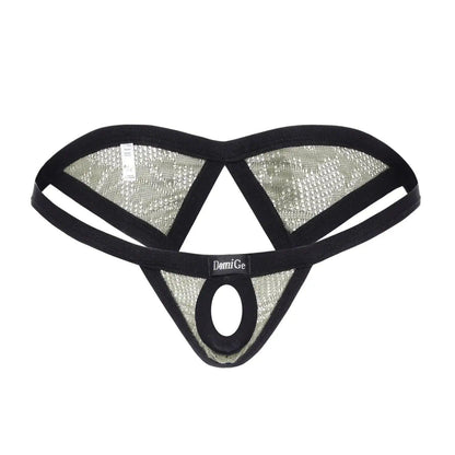 Men's Low Rise Thong with Dual-Strap and Open Front Design - His Inwear