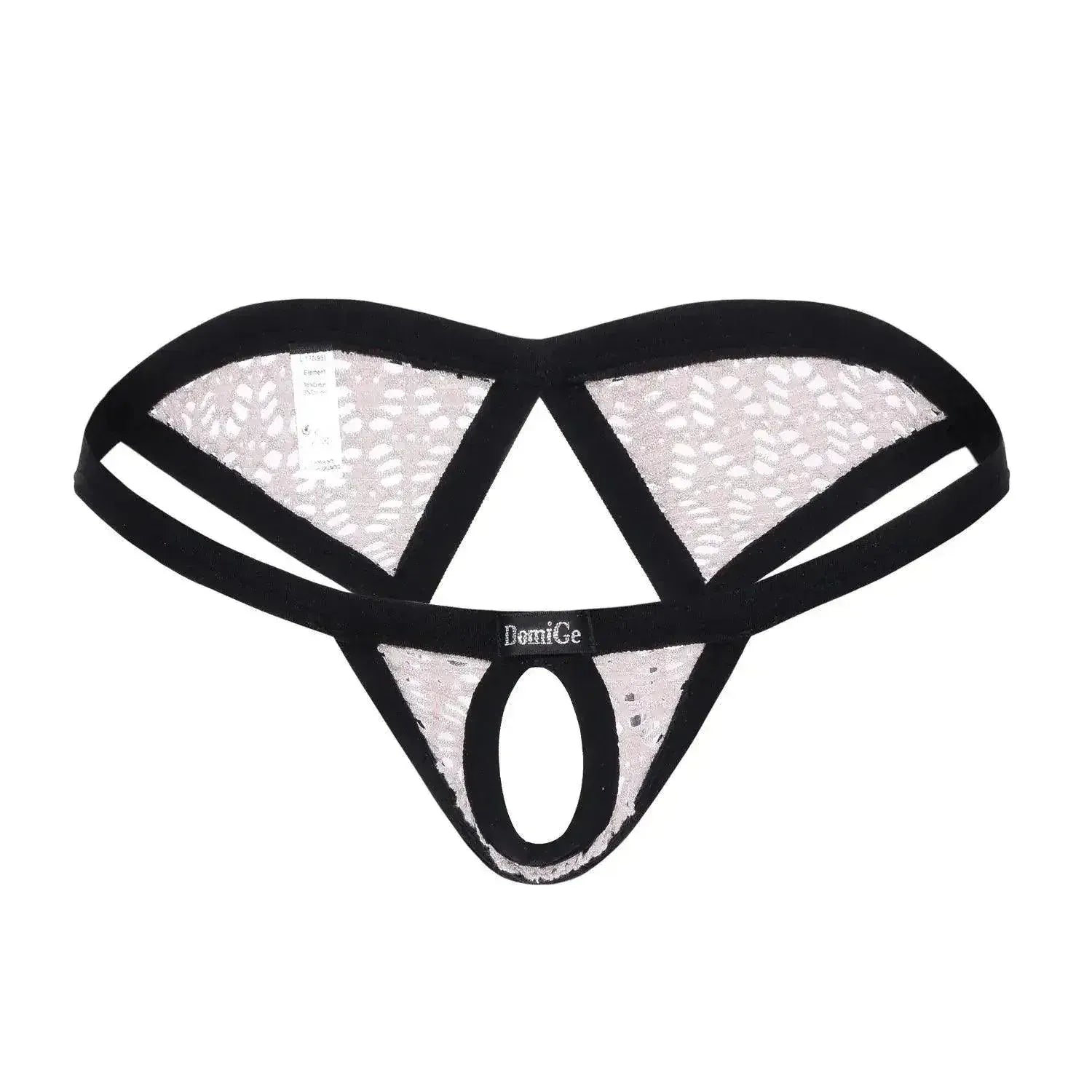 DomiGe DomiGe Men's Low Rise Thong with Dual-Strap and Open Front Design