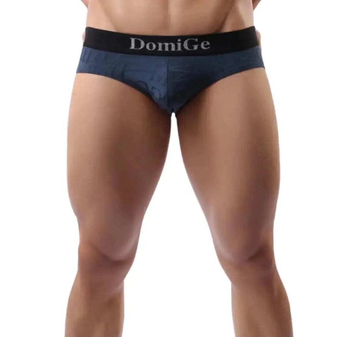 Men's Mid-Rise Bamboo Fiber Briefs with Enhanced Comfort Design and Signature Logo Waistband Male Underwear - His Inwear