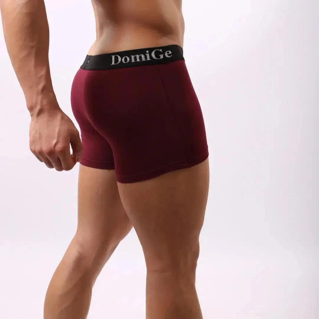 Men's Mid-Rise Modal Boxers with Silver Logo Waistband Pouch Male Underwear - His Inwear