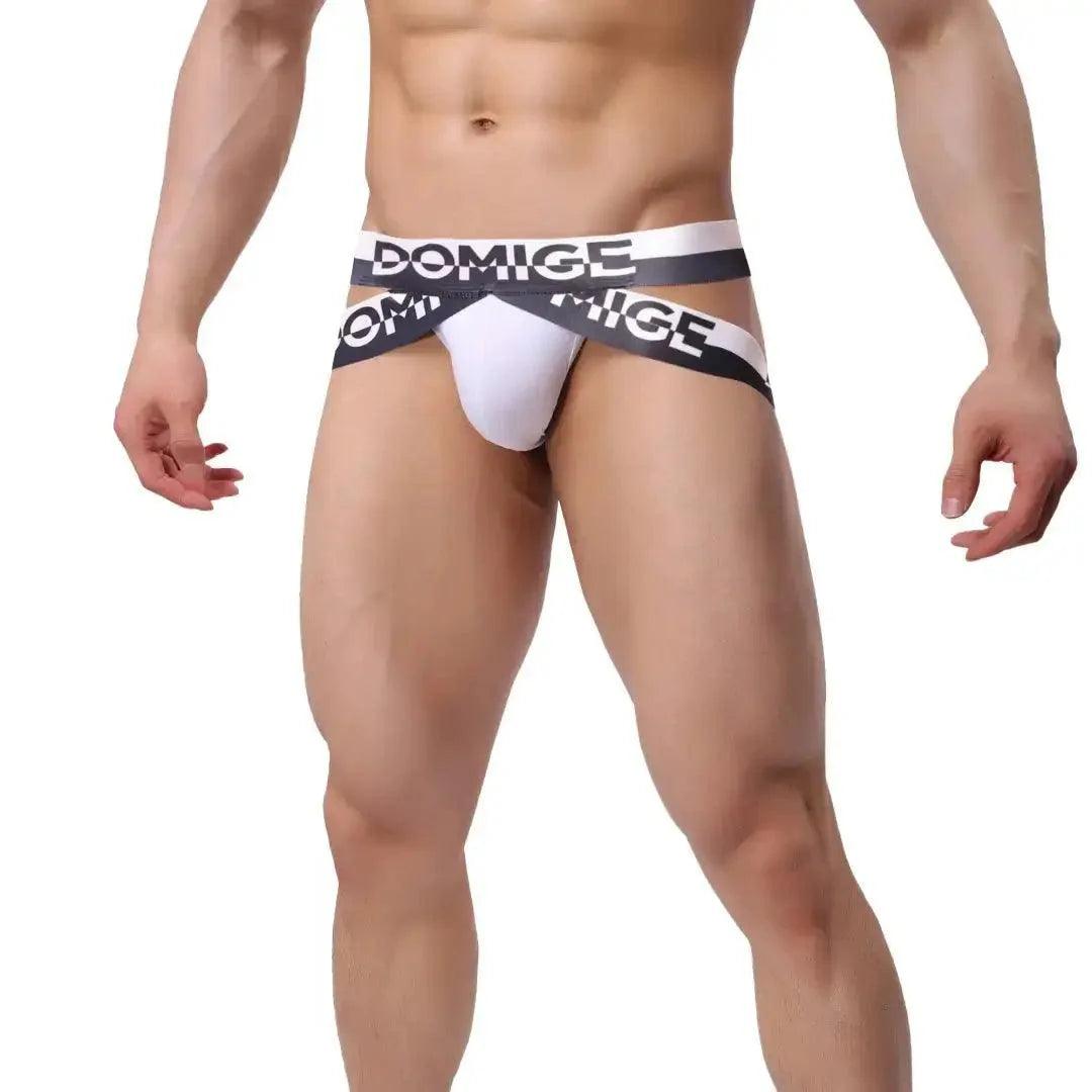 Men's π JockStraps Underwear with Silver Logo Waistband - Bold Comfort & Style Male Thong - His Inwear