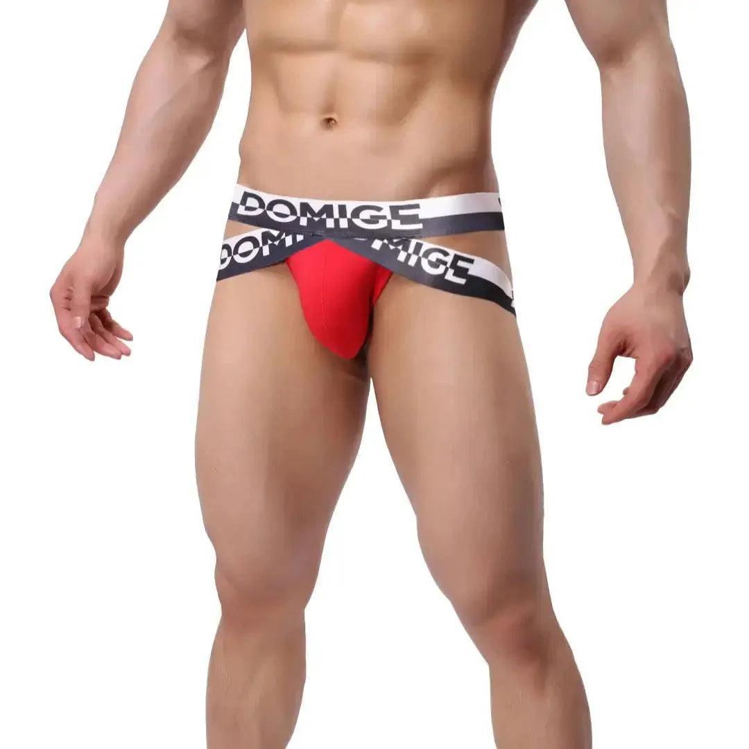 Men's π JockStraps Underwear with Silver Logo Waistband - Bold Comfort & Style Male Thong - His Inwear